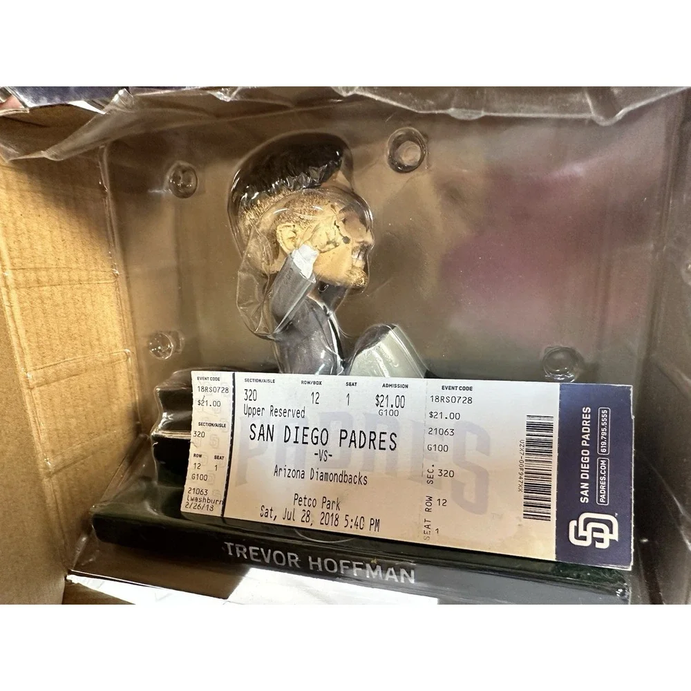 Trevor Hoffman San Diego Padres MLB 2018 SGA Bobblehead NIB #51 Retirement W/tic